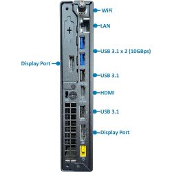 Lenovo ThinkCentre M720q TFF Core™ i5-8400T 6X 3.3 GHz 8GB PC4 256 GB SATA SSD Mini PC Windows 11 PRO